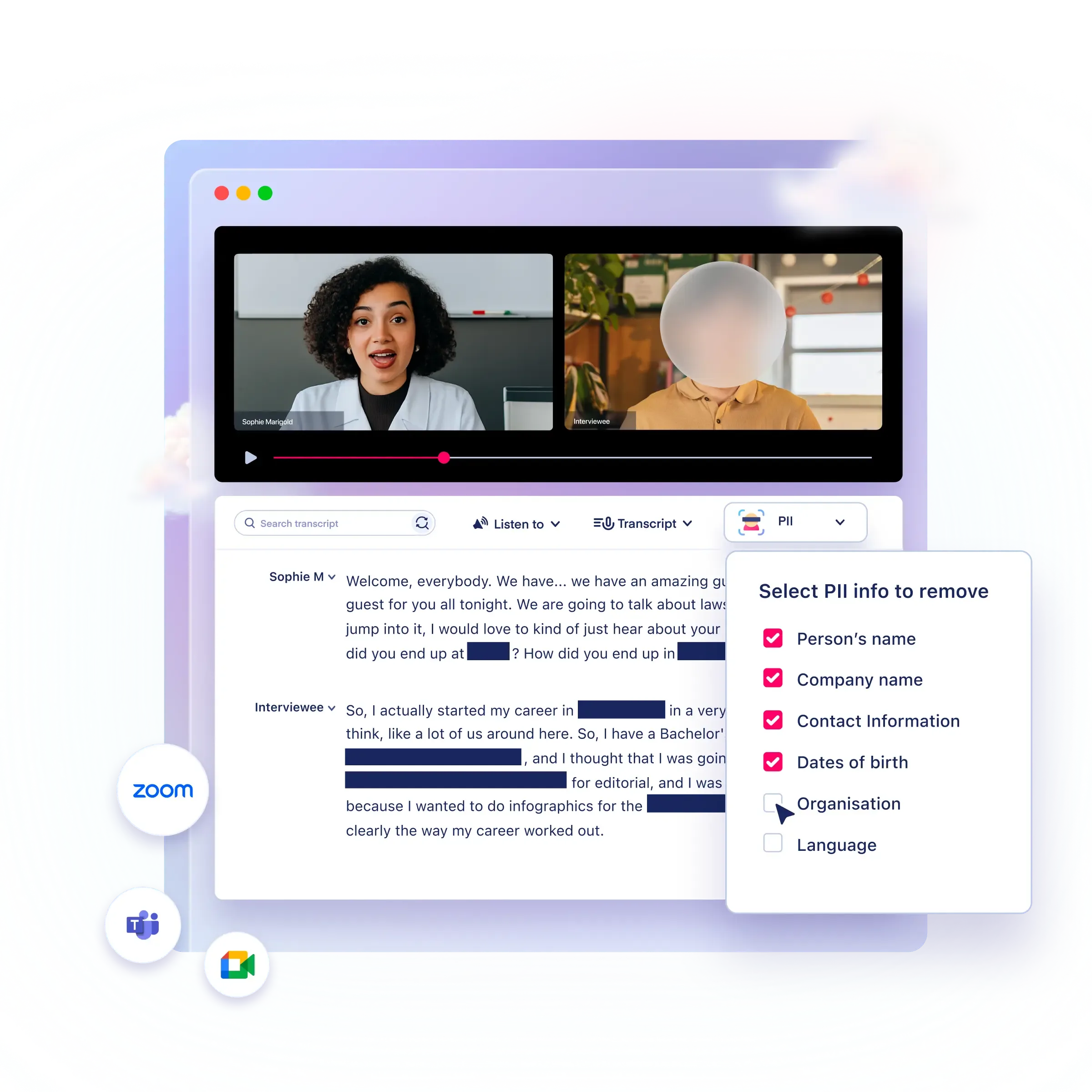 advanced pii redaction features keep your data private and safe